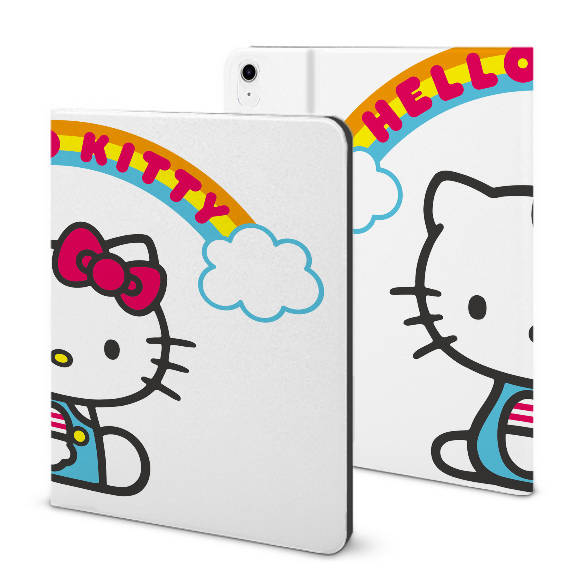 （画像用） Hello Kitty ハローキティ IPad ケース ブック型 PUレザー TPU 耐衝撃 軽量 薄型 ペン収納なし 全面保護 IPad 各モデル対応